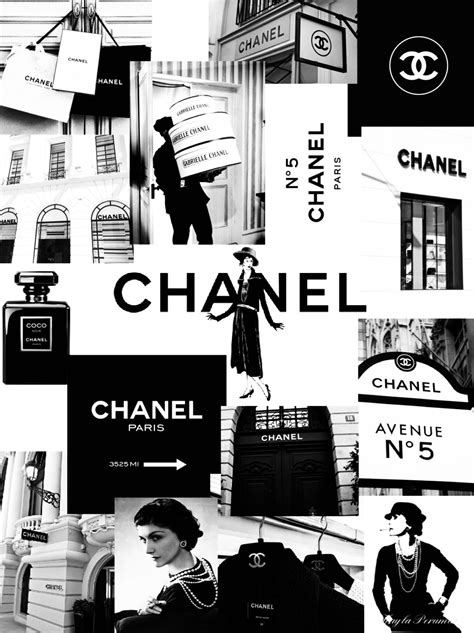 black and white chanel pictures|chanel wallpaper collage.